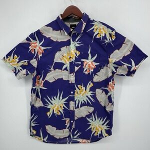 VANS Men's ARACHNOFLORIA LILAC Classic Fit button down Shirt Size M Purple